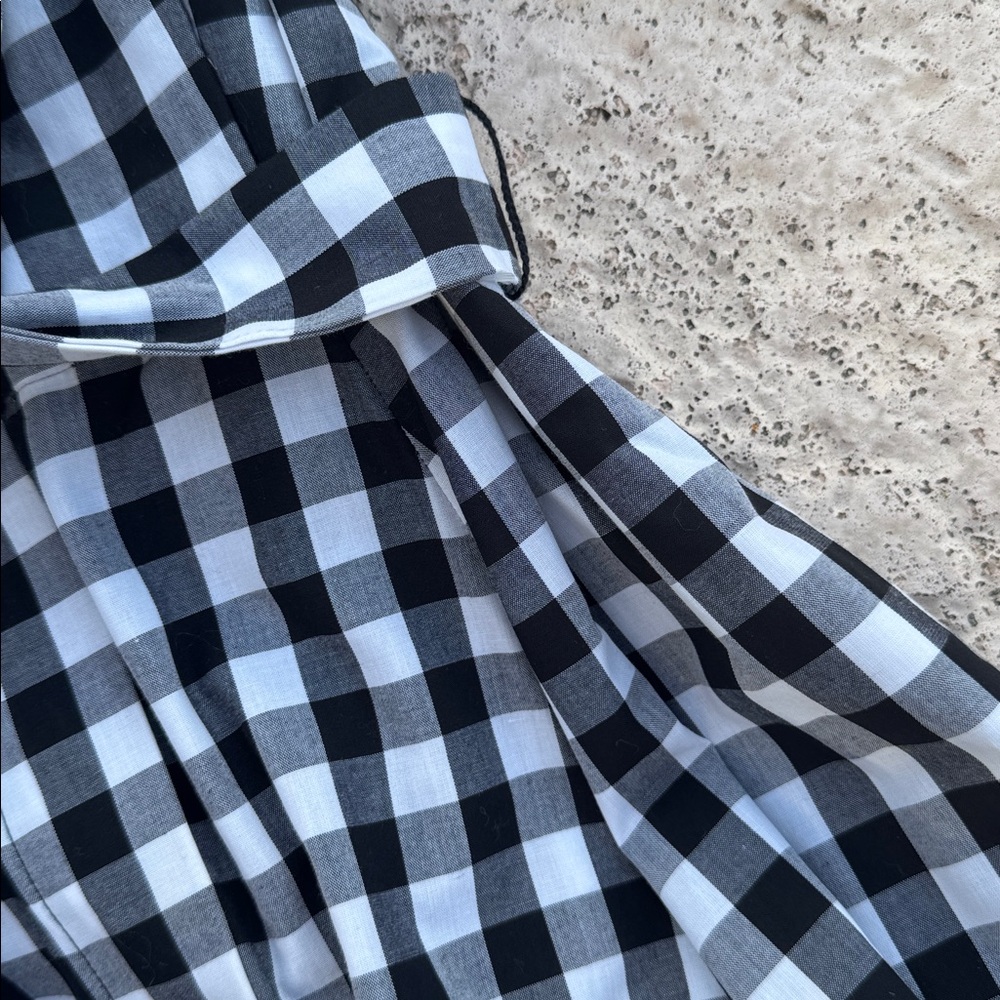 Calvin Klein Modern 1950’s Gingham Shirt Dress - Picture 9 of 11
